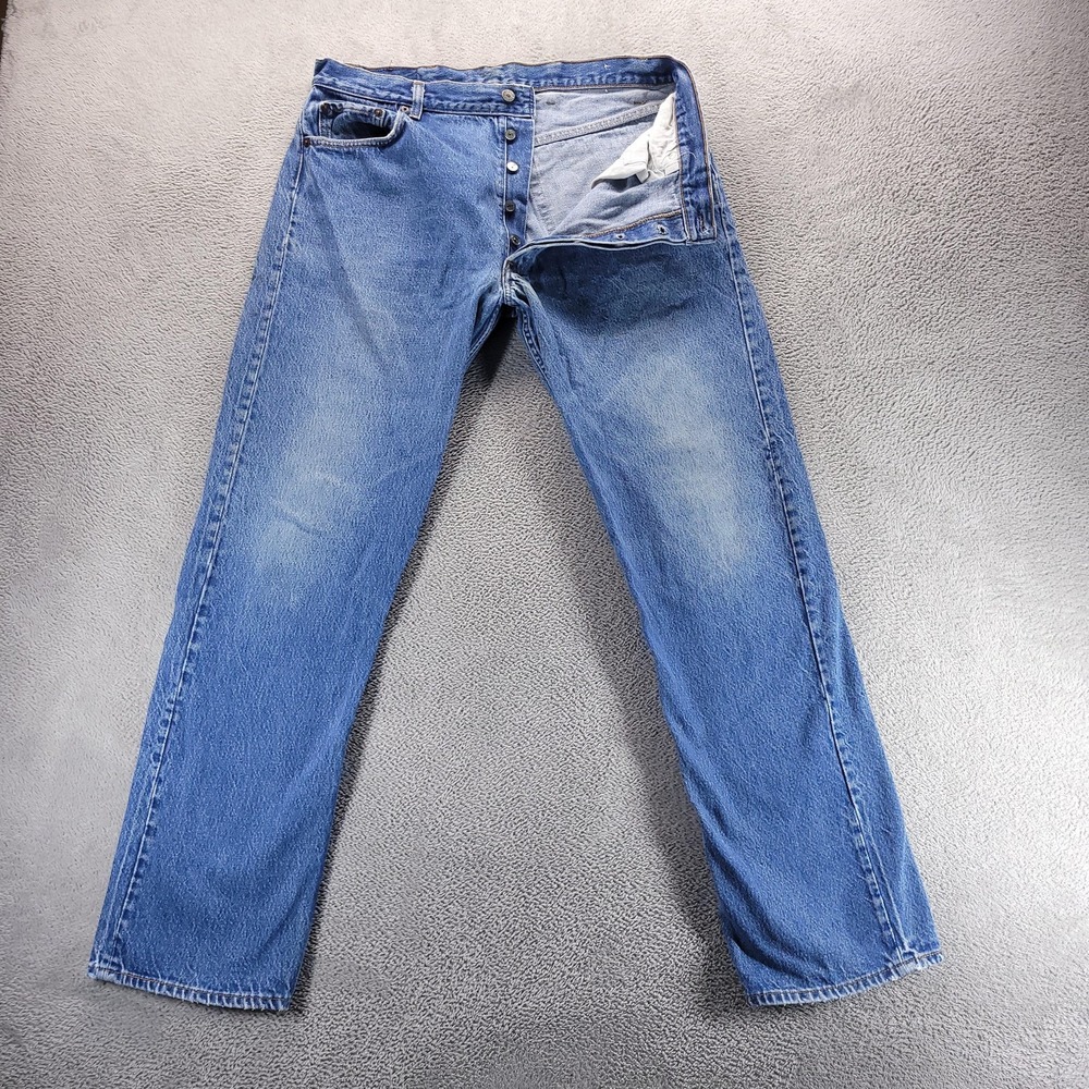 VTG Levis 501 Jeans Mens 36x32 Blue Regular Straight Button Fly Made In USA 80s